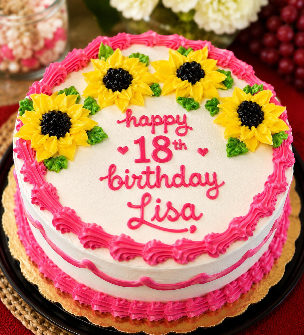 Birthday Celebrations & Birthday Blessings | Tigaro House Colorful birthday cake decorated with sunflowers, representing Tigaro House’s mission of celebrating people and making birthdays feel special.